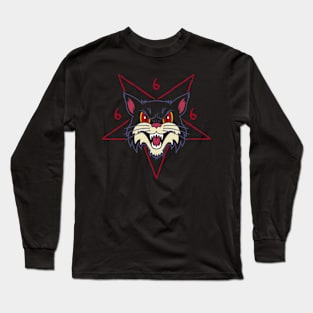 Satanic Cat Long Sleeve T-Shirt